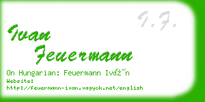 ivan feuermann business card